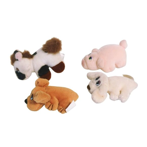 Pound Puppies Miniature Dogs Pig Horse Plush Animals Lot of 4 Vintage 1997 - Picture 2 of 3